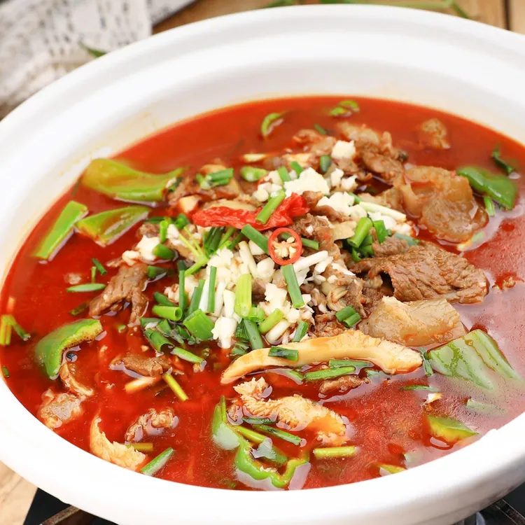 大份量正宗公安牛三鲜火锅荆州特色牛肉牛筋火锅加热即食