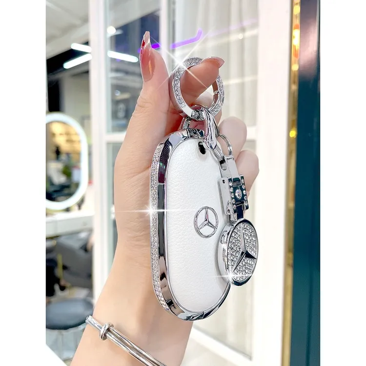 奔驰S级车钥匙套C级C260L/e300l扣C200L壳GLC300L/GLE女S400L真皮
