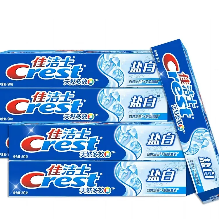 Crest/佳洁士【3支】盐白茶香去牙渍清洁薄荷口气清新去渍含氟牙膏