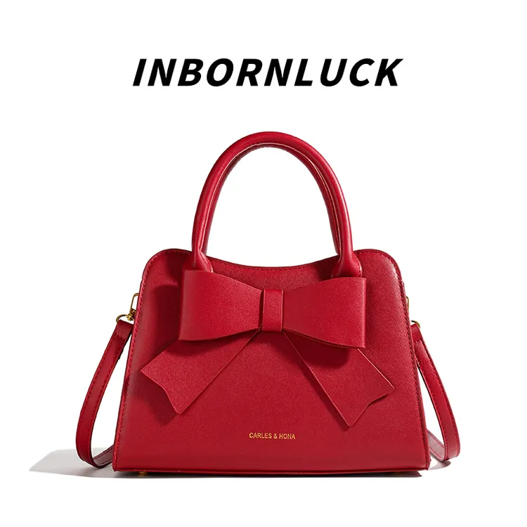 轻奢高级感红色婚小众气质手提包大气百搭结婚婚包新娘