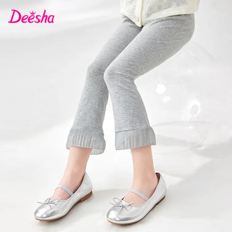 笛莎童装女童夏季薄款打底裤儿童洋气喇叭秋季外出裤子-93242C401