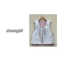 【赋蓝归】新中式国风绣花独特气质显瘦遮肚子马甲。——A288卡码拍小