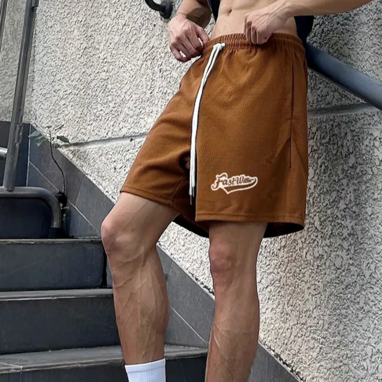 美式华夫格夏季篮球短裤休闲裤紧身紧身裤压缩高弹简约压缩裤健美