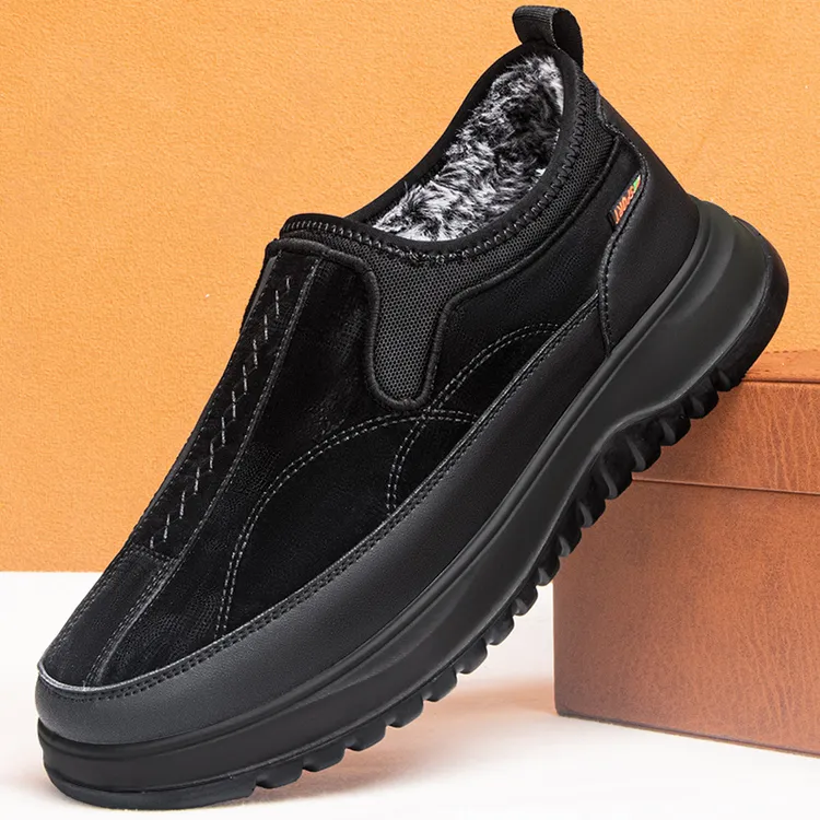 冬季棉鞋男加绒加厚中老年爸爸鞋高帮大棉靴时尚老人靴子男棉鞋