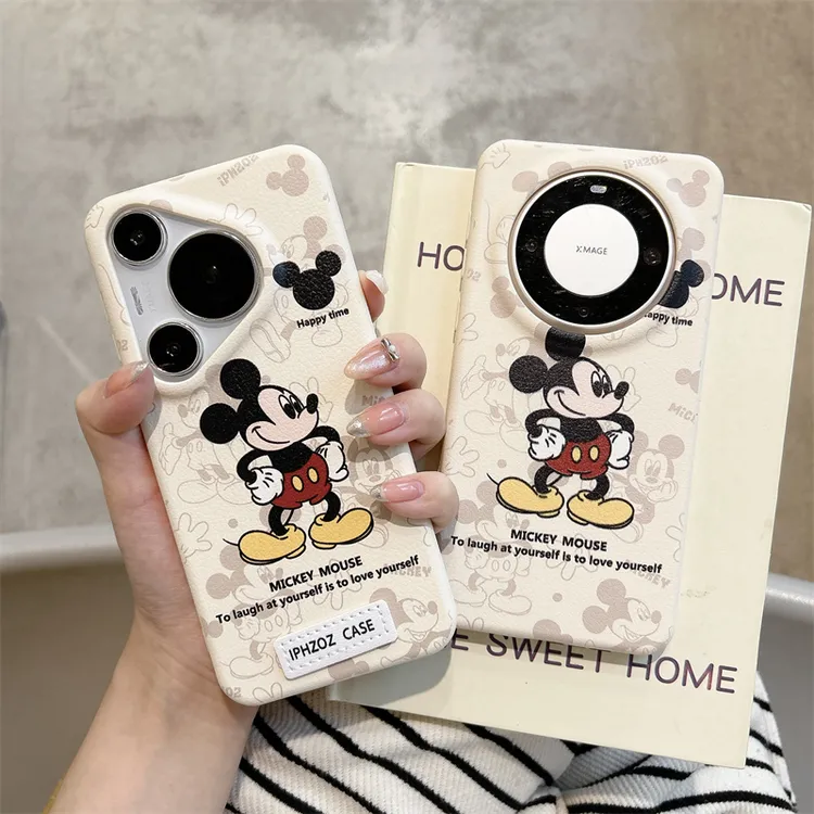 可爱卡通米奇适用华为mate60pro手机壳pura70液态软壳40/50保护套