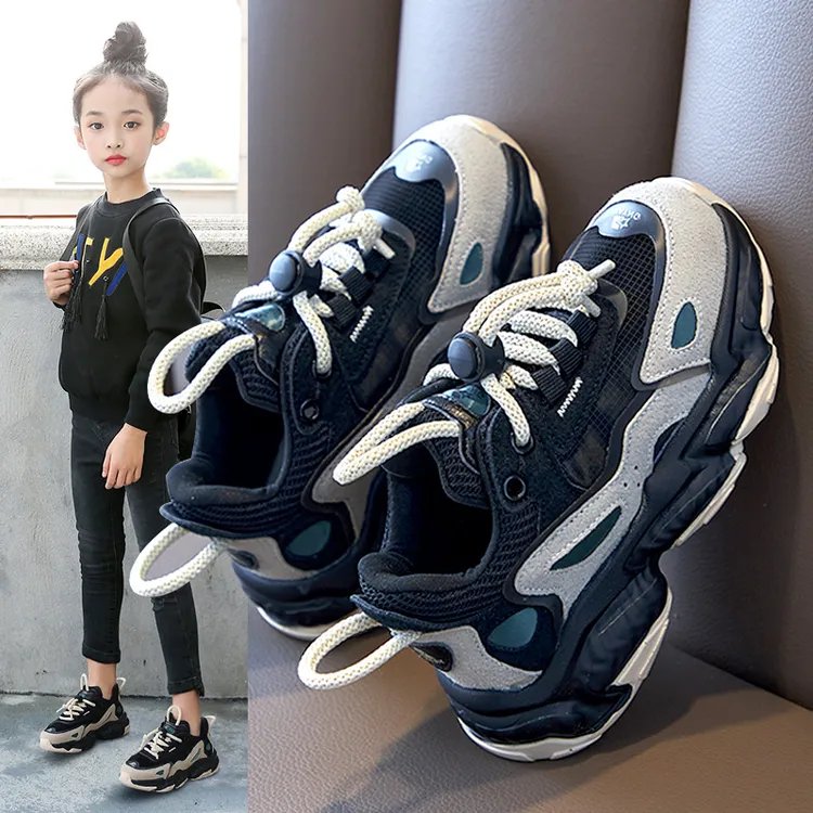 女童运动鞋2025新款加绒软底秋款老爹鞋秋冬季软底中大童儿童鞋子