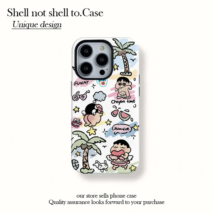 菲林二合一椰子树小新适用苹果16/15promax磁吸手机壳14/13/12女