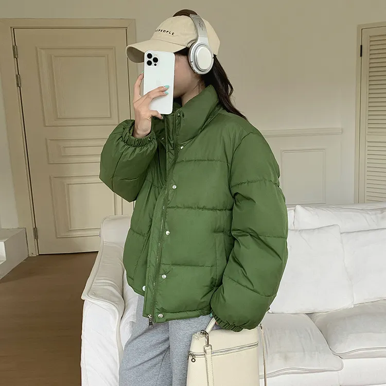 2024短款羽绒棉服女小个子冬季新韩版百搭加厚宽松面包服外贸