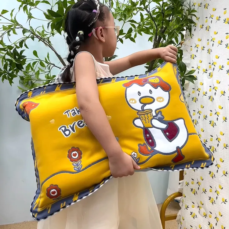六层纯棉纱布儿童枕套35x55单个幼儿园中童枕头套30x50枕套
