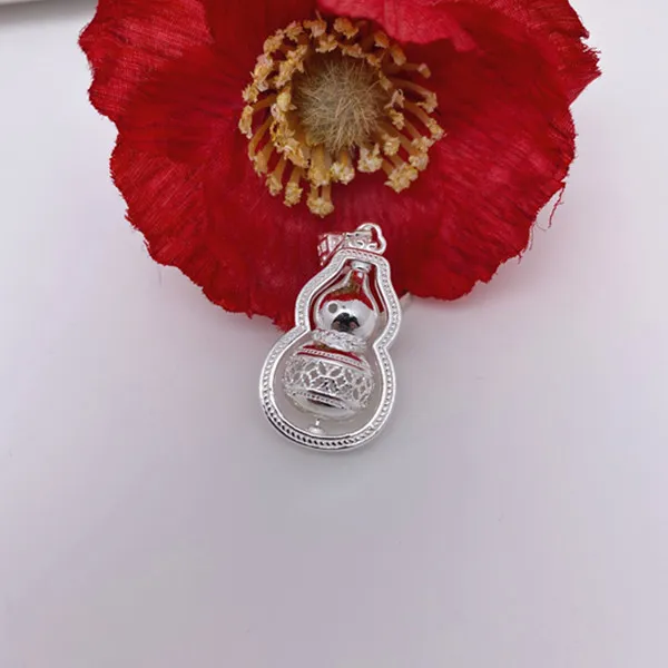 坠链均足银 足银990【可旋转葫芦吊坠】