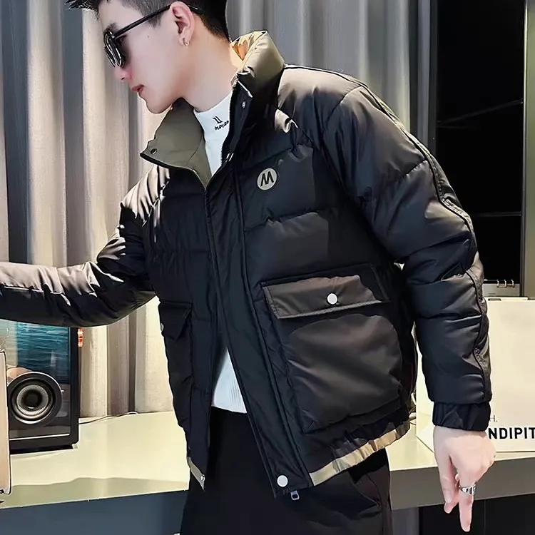 男士痞帅外套冬季棉服男款飞行员夹克冬款高级感短款冬装棉衣