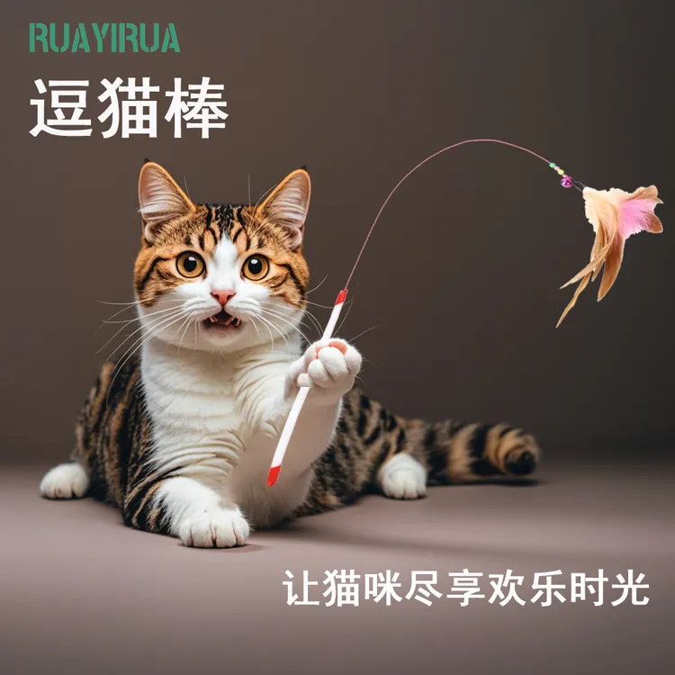 RUAYIRUA猫咪逗猫棒耐用解闷猫咪玩具自嗨宠物用品买玩具互动好玩商品图