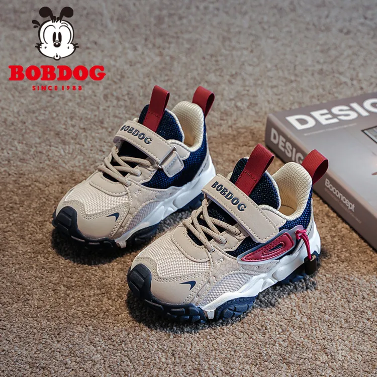 巴布豆男童鞋子春秋款小童宝宝轻便软底户外炸街网面儿童运动鞋潮