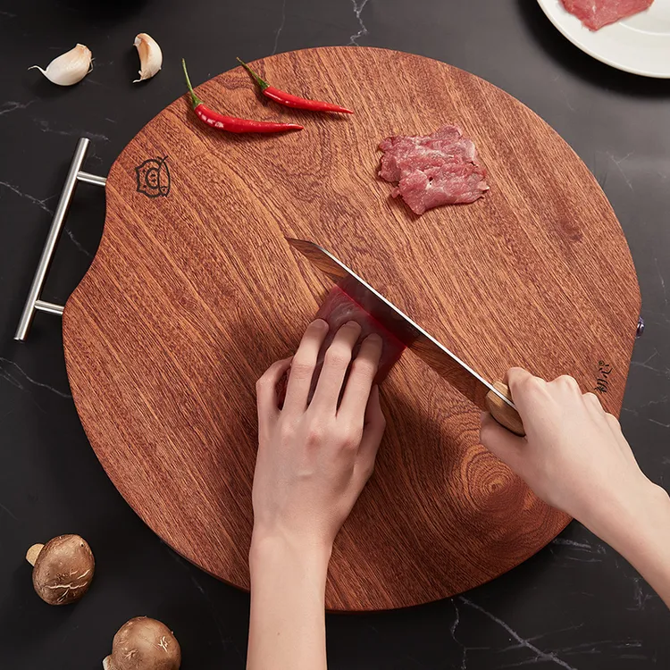 初心乌檀木菜板家用实木砧板整木切割防菌防霉专用刀板案板实木切