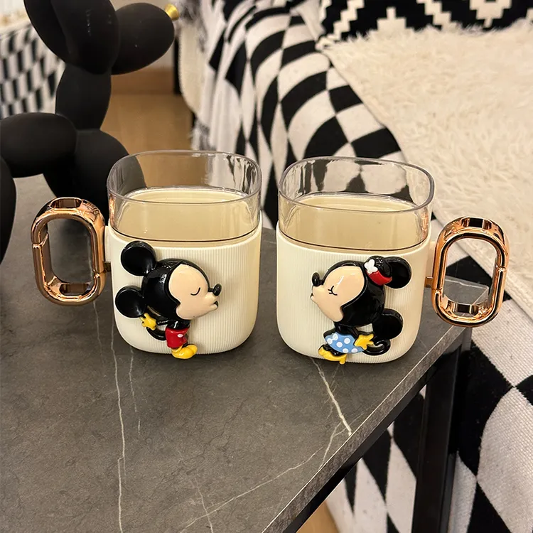 刷牙杯子家用可爱卡通儿童漱口杯男女孩高颜值情侣牙杯一对高级感