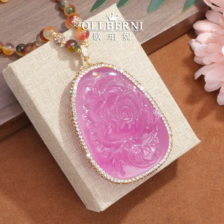 铜合金项链 女款气质时尚百搭女士饰品大气精雕项坠女士项链-2010