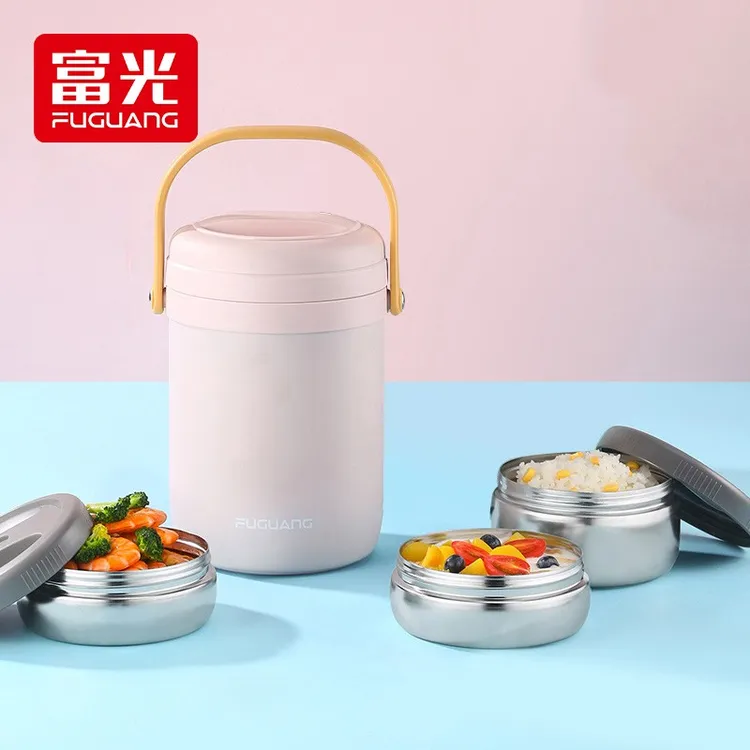 富光保温饭盒便携上班族超长保温饭桶三层家用多层便当盒大容量