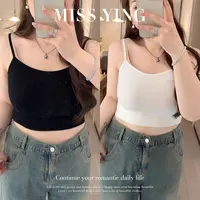 应小姐【极简主义】微胖大码纯色细肩带气质时尚显瘦百搭打底小背心