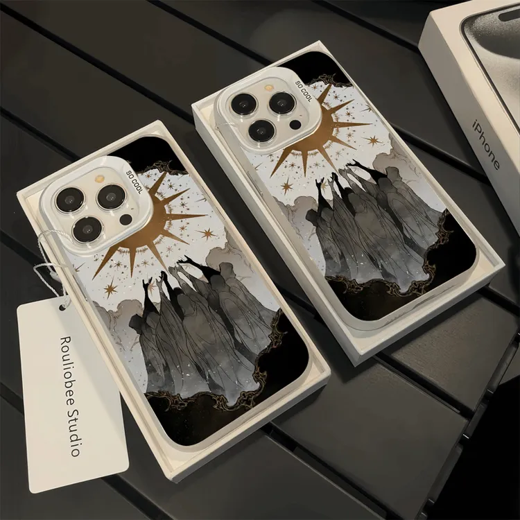 苹果14plus适用16promax高级感iPhone13哥特风手机壳12硬15时尚11