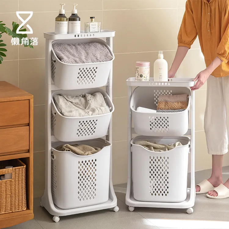 懒角落脏衣篮家用落地浴室脏衣篮子置物架洗衣桶收纳筐脏衣衣篓