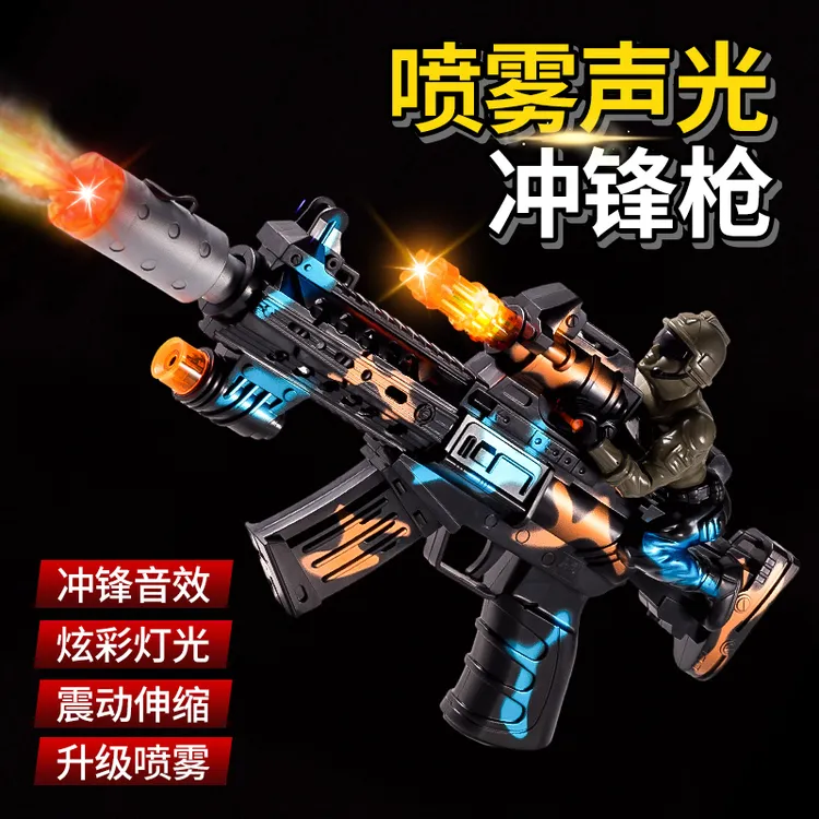 儿童玩具枪义乌小商品市场批发广场摆摊夜市地摊发光声光枪男女孩