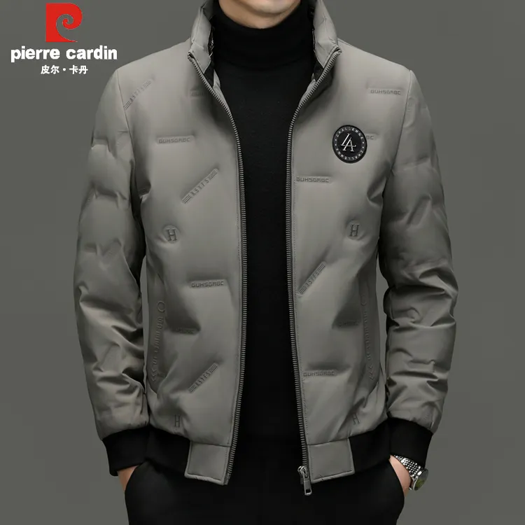 皮尔卡丹羽绒服男立领短款轻薄白鸭绒外套休闲冬季保暖羽绒服男款
