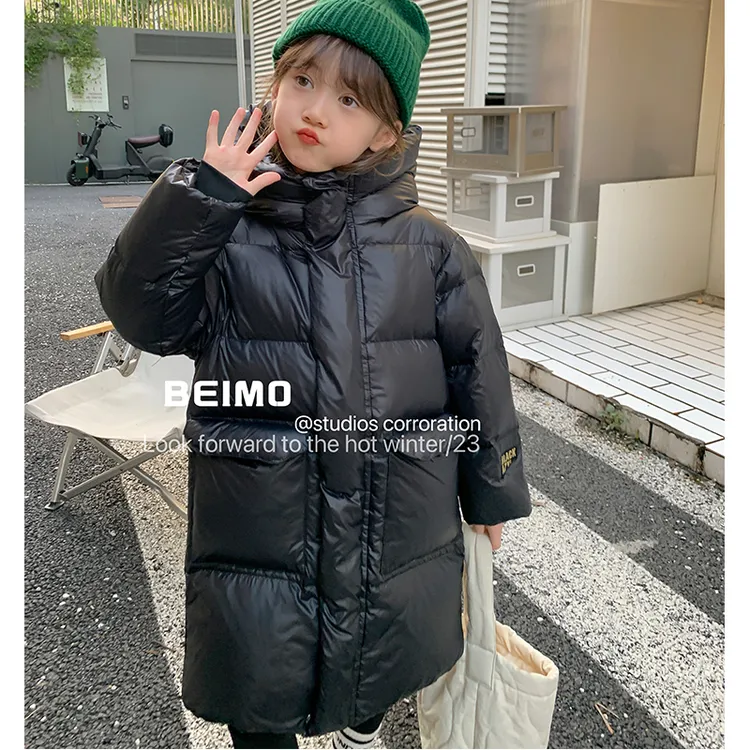 BLAKE GOLD90白鸭绒儿童羽绒服男童女童大童加厚中长款洋气外套