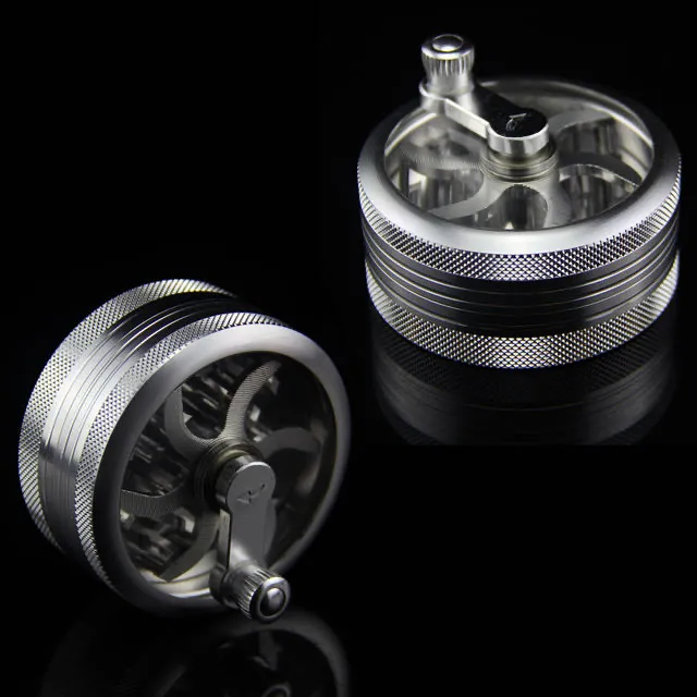 包邮 手摇2层加厚磨烟器 碎烟器grinder 62mm直径 手卷斗粮都能磨