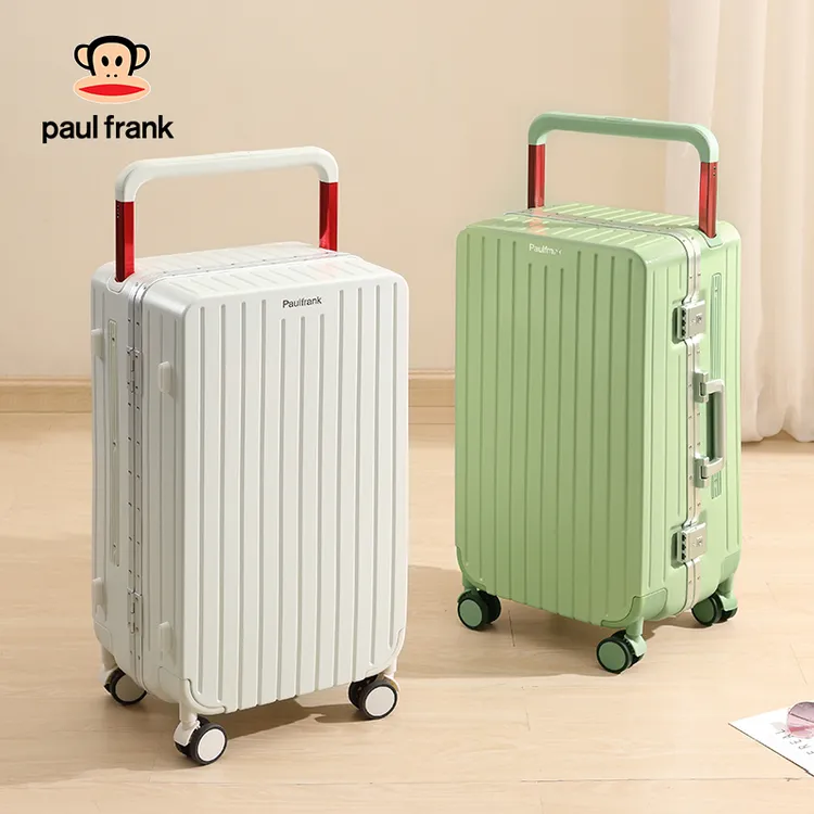 paul frank/大嘴猴宽拉杆铝框行李箱20寸登机箱大容量行李拉杆箱