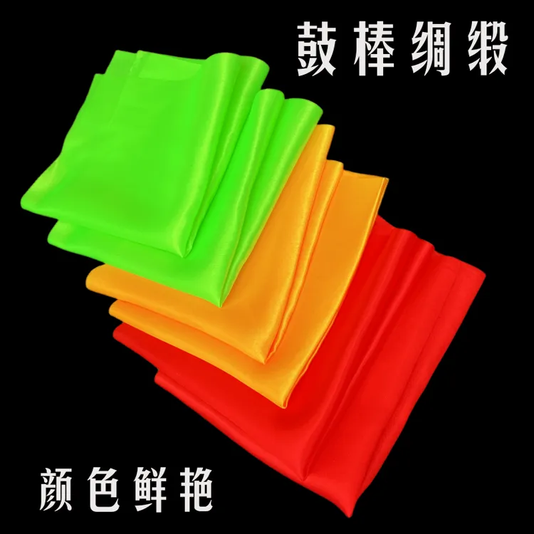优质腰鼓红绸绸布红绸丝巾好棒红方形带筷手娟秧歌方巾系新款舞蹈