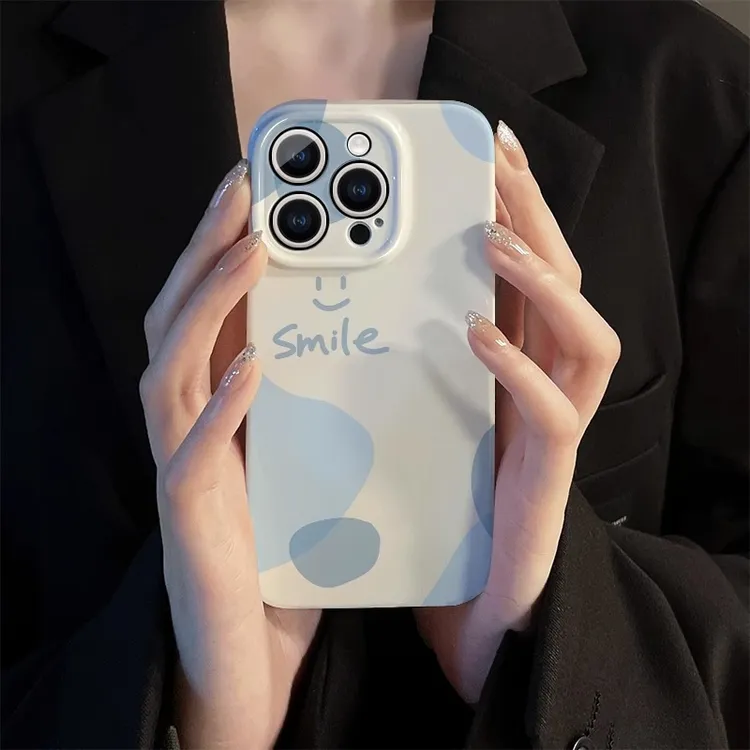 菲林软壳防摔英文笑脸适用苹果16华为oppo小米15vivox200pro1加