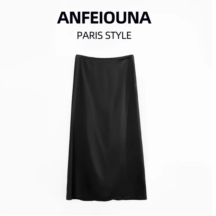 【福金金专属】2025法式新款显瘦百搭黑桃契约半身裙1130