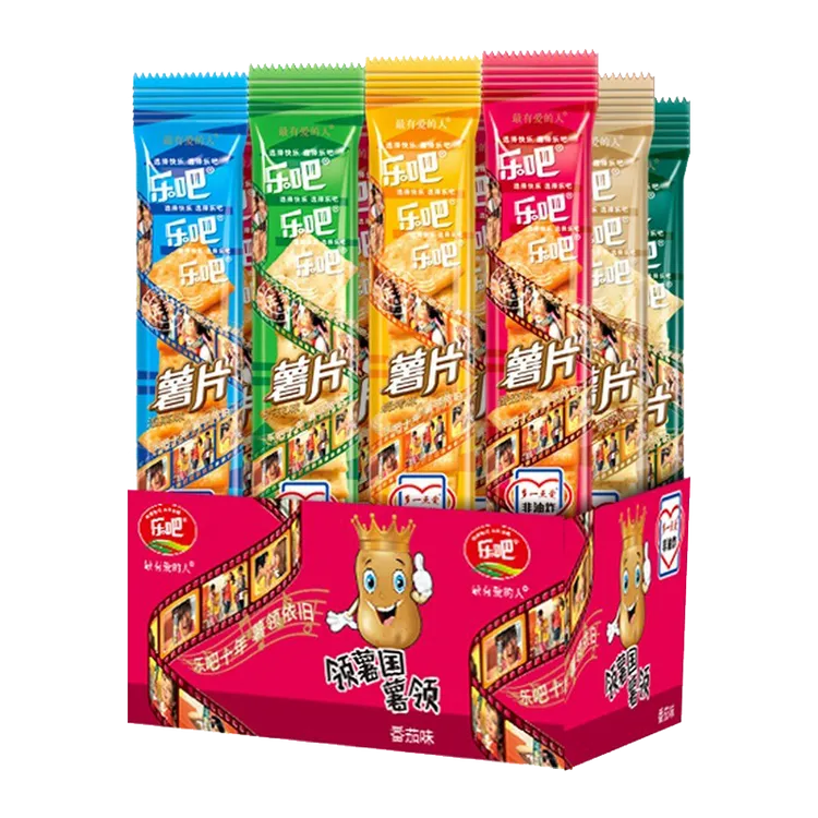乐吧50克袋装脆香烧烤芥末味非油炸硬脆手工膨化小零食香脆麻辣