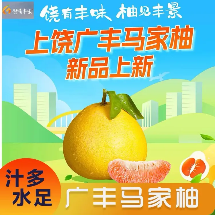 广丰马家柚清甜多汁超50%新鲜水果柚子红心柚应季马家柚现摘现发