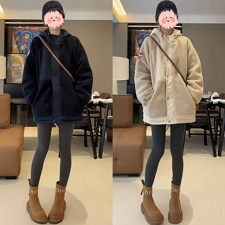 2024秋冬新款爆款外套时尚休闲韩版百搭上衣夹棉加厚显瘦外套
