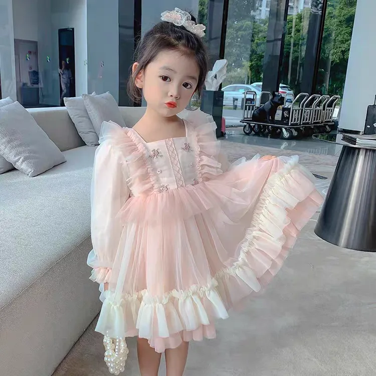 女童洛丽塔连衣裙2024新款儿童夏装洋气蓬蓬纱公主裙宝宝春装裙子