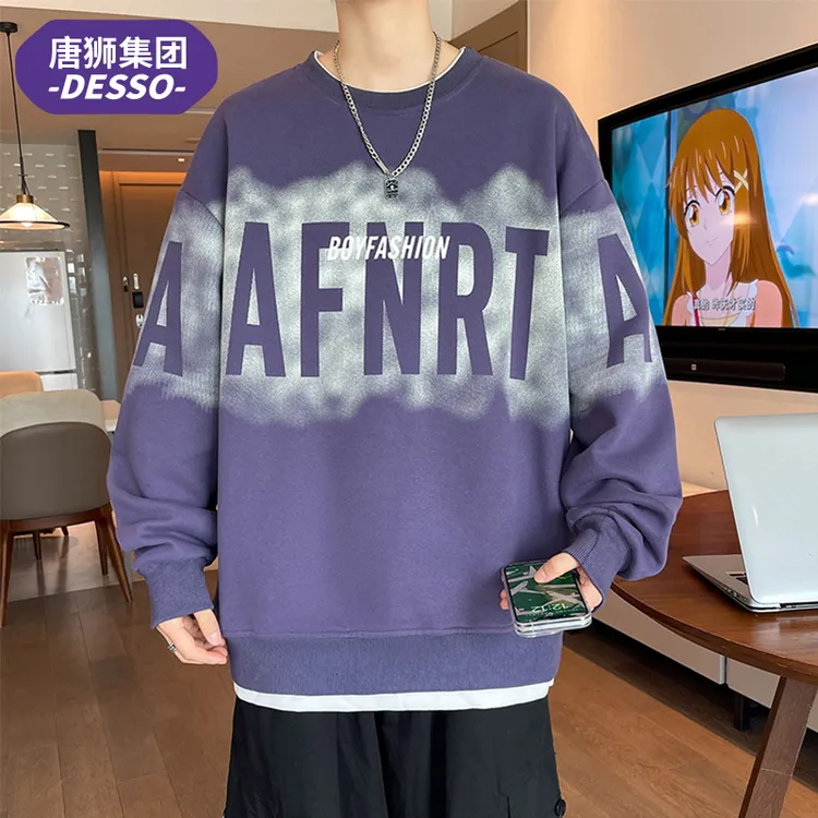 【卫衣穿搭】唐狮集团DESSO潮牌卫衣男士秋冬季宽松百搭长袖打底衫商品图