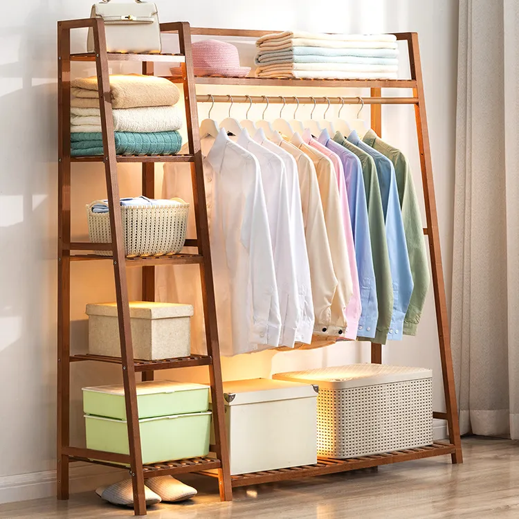 木马人挂衣架卧室落地衣帽架子挂衣服家用房间室内置物架网红简易