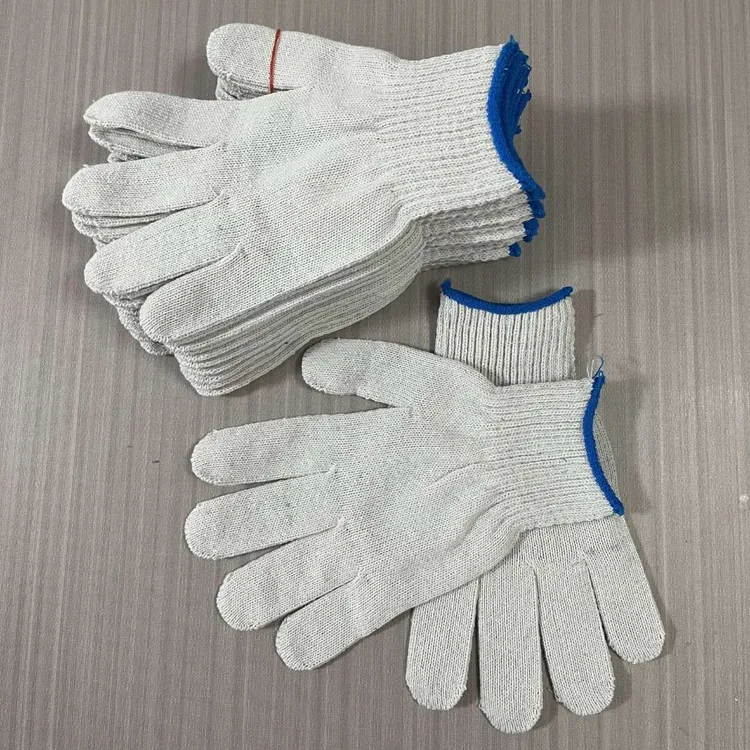 900厚款耐磨棉线工地工厂修车男女劳保手套厂家批发舒适贴手