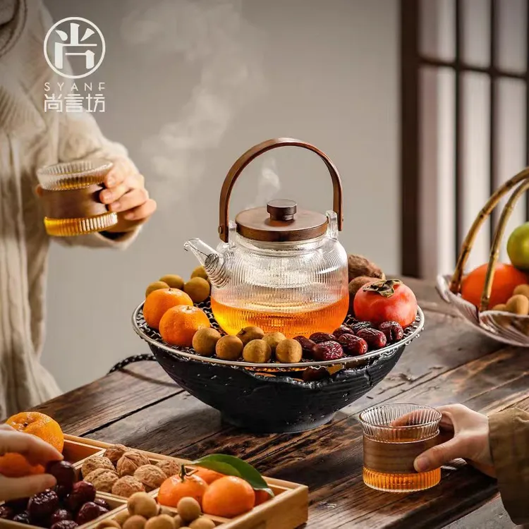 围炉煮茶室内家用器具茶壶烤火炉网红围炉煮茶器具全套