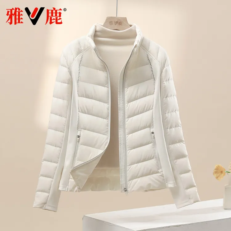 雅鹿2025新款轻薄羽绒服女早秋显瘦设计感温暖休闲时尚潮流外套暖