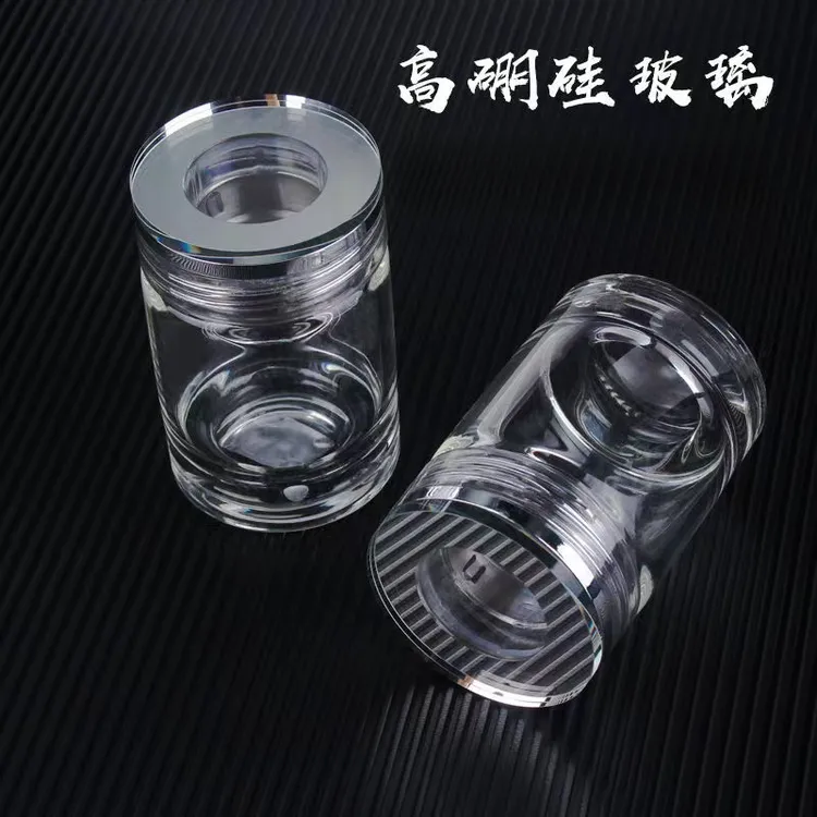 茶分离杯玻璃杯迷你款双层玻璃杯小巧泡花茶口袋水杯便携可爱杯子