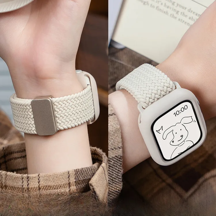 适用iwatch11苹果S10手表表带applewatch9磁吸8/7编织SE表带ultra