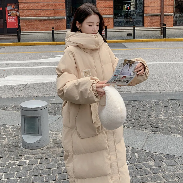 孕妇保暖棉服冬季直筒休闲棉袄韩潮时尚韩系温柔版棉服大衣遮肚子