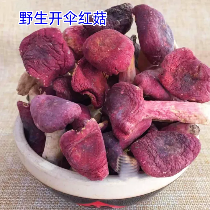 正宗野生红菇河南特产开伞红菇红蘑菇干货