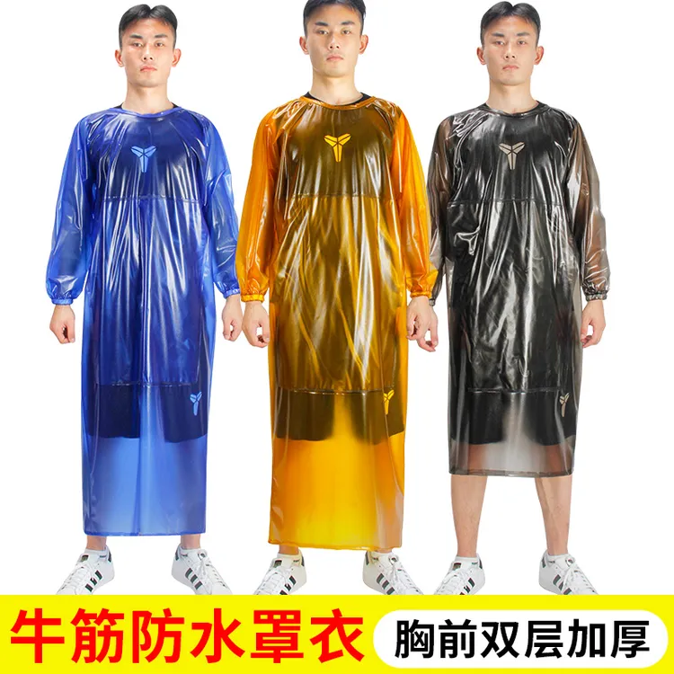 牛筋罩衣男女洗碗食品车间石材厂加大加长袖反穿衣成人款新款