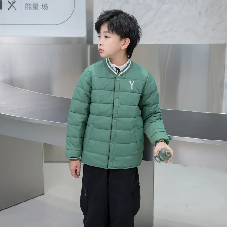 校服神器儿童羽丝绒服内胆男童短款休闲轻薄中大童女童防寒服