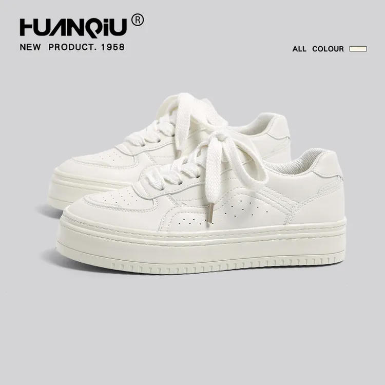 环球厚底小白鞋2025新款女鞋学生百搭运动鞋休闲鞋厚底板鞋子