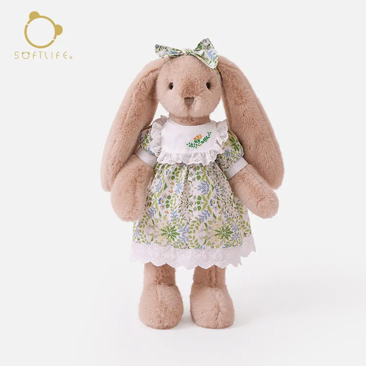 softlife兔子毛绒玩具睡觉抱安抚玩偶可爱公仔娃娃生日礼物送女孩