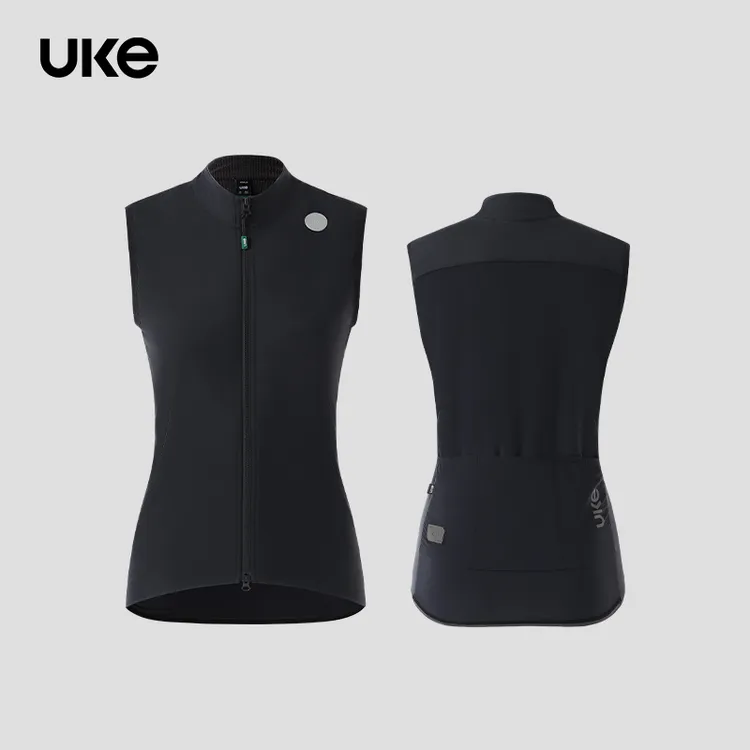 UKE女款秋冬防风抓绒骑行马甲无袖暖背舒适户外防泼水锁温 晴川